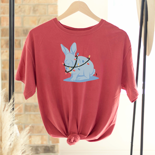 Rabbit Christmas Lights ComfortWash/ComfortColor T-Shirt (S-4XL) - Multiple Colors!