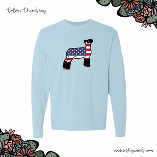 Patriotic Lamb LONG SLEEVE T-Shirt (S-3XL) - Multiple Colors!