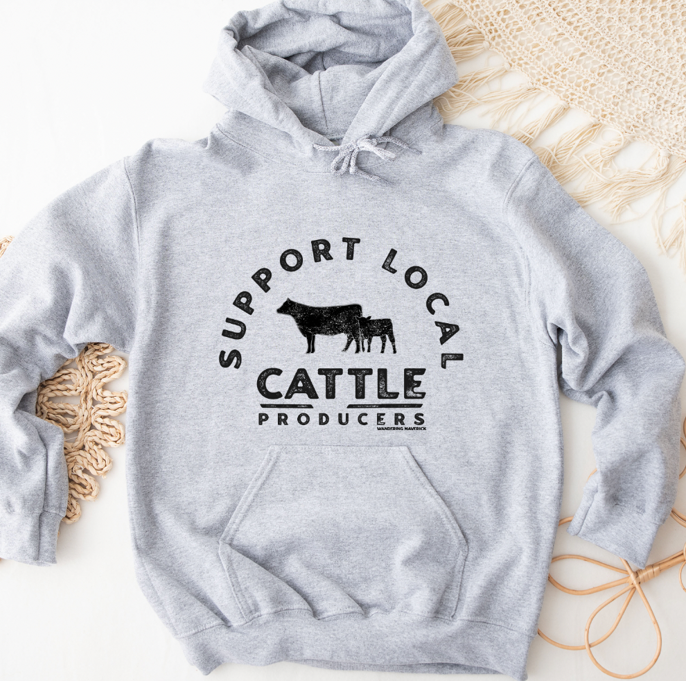 Support Local Cattle Producers Hoodie (S-3XL) Unisex - Multiple Colors!