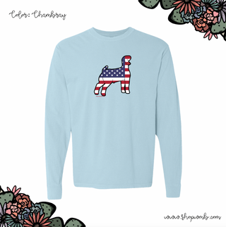 Patriotic Goat LONG SLEEVE T-Shirt (S-3XL) - Multiple Colors!