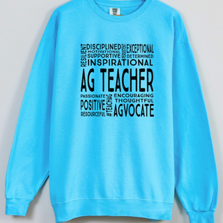 Ag Teacher Word Box Crewneck (S-3XL) - Multiple Colors!