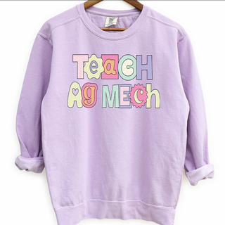 Pastel Teach Ag Mech Crewneck (S-3XL) - Multiple Colors!