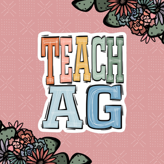 Boho Colors Teach Ag Sticker