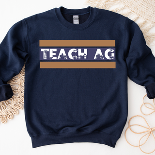 Stripe Teach Ag Crewneck (S-3XL) - Multiple Colors!