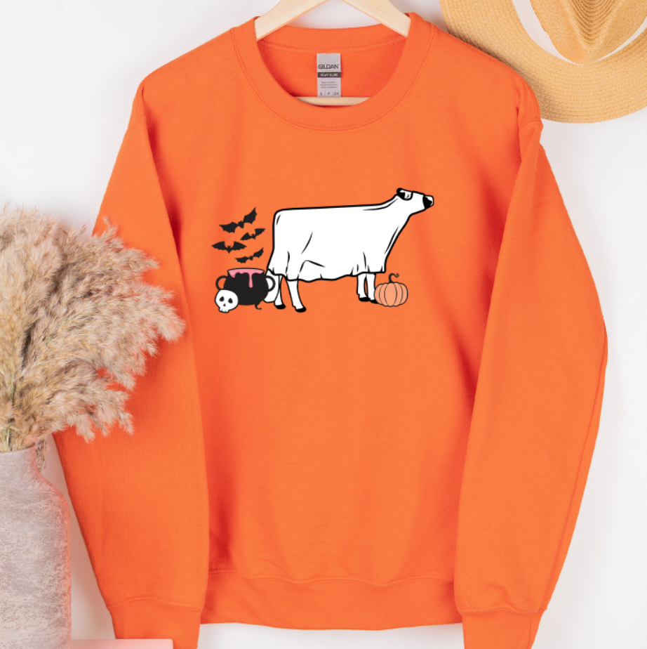 Ghost Dairy Cow Crewneck (S-3XL) - Multiple Colors!