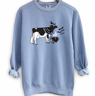 Witch Dairy Cow Crewneck (S-3XL) - Multiple Colors!