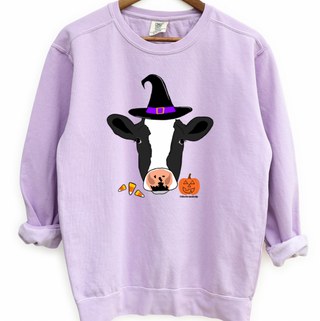 Witch Hat Dairy Cow Crewneck (S-3XL) - Multiple Colors!