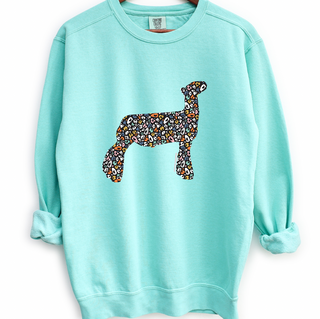 Colorful Cheetah Lamb Crewneck (S-3XL) - Multiple Colors!