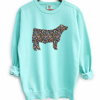 Colorful Cheetah Steer Crewneck (S-3XL) - Multiple Colors!