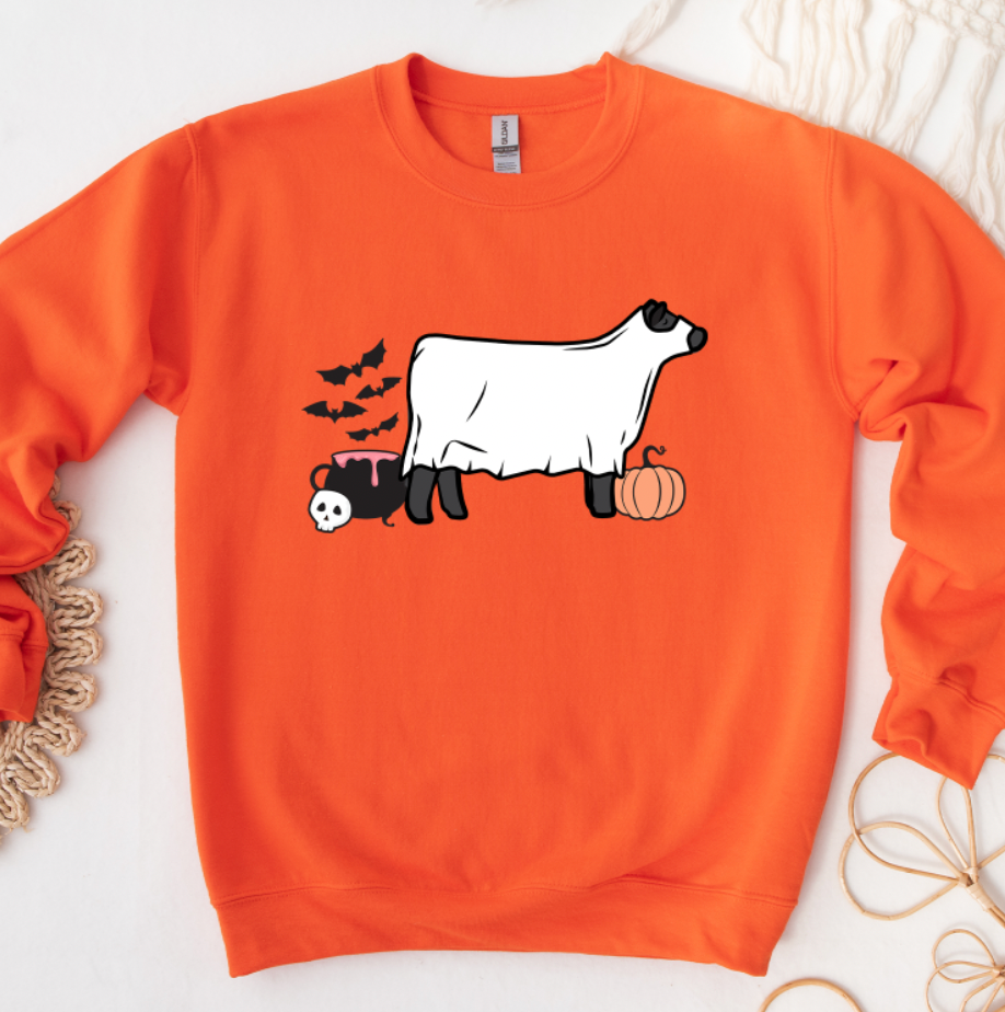 Ghost Cow Crewneck (S-3XL) - Multiple Colors!