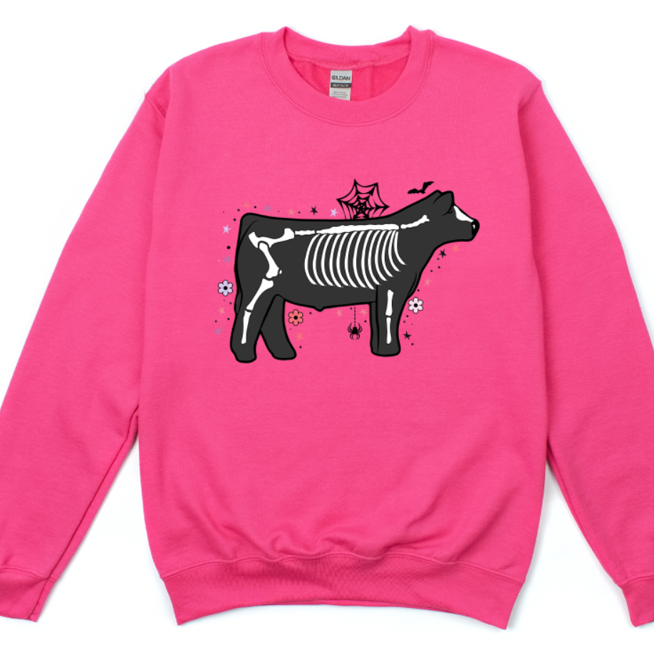 Skeleton Steer Crewneck (S-3XL) - Multiple Colors!