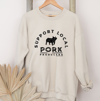 Support Local Pork Producers Crewneck (S-3XL) - Multiple Colors!