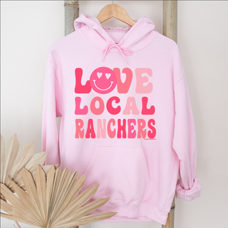 Love Local Ranchers Smiley Hoodie (S-3XL) Unisex - Multiple Colors!