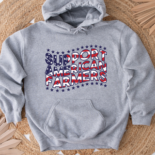 Patriotic Support American Farmers Hoodie (S-3XL) Unisex - Multiple Colors!