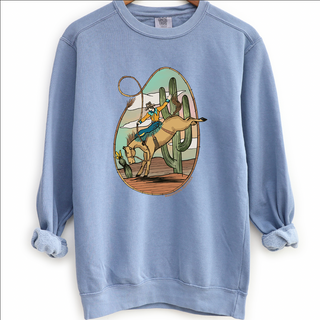 Western Cactus Bronc Crewneck (S-3XL) - Multiple Colors!