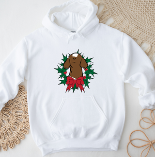 Christmas Wreath Goat Hoodie (S-3XL) Unisex - Multiple Colors!