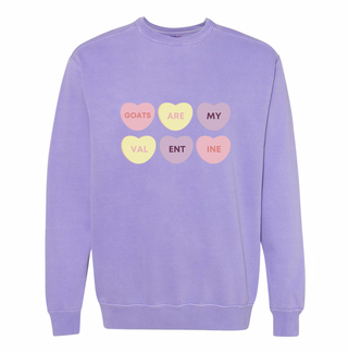 Goats Are My Valentine Candy Heart Crewneck (S-3XL) - Multiple Colors!