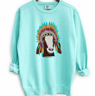 Goat Headdress Crewneck (S-3XL) - Multiple Colors!