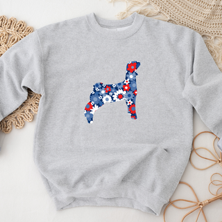 Patriotic Floral Goat Crewneck (S-3XL) - Multiple Colors!