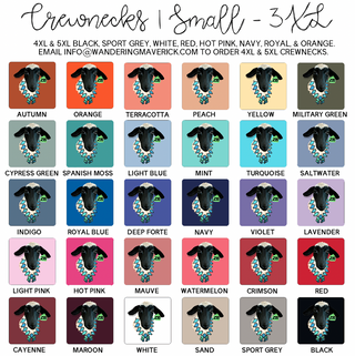 Lamb Squash Blossom Crewneck (S-3XL) - Multiple Colors!