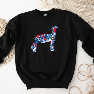 Patriotic Floral Lamb Crewneck (S-3XL) - Multiple Colors!