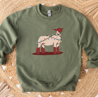 Christmas Lights Lamb Crewneck (S-3XL) - Multiple Colors!