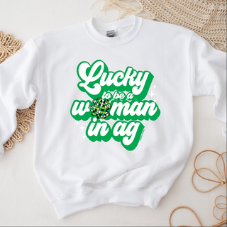 Lucky To Be A Woman In Ag Crewneck (S-3XL) - Multiple Colors!