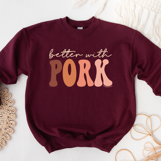 Better With Pork Crewneck (S-3XL) - Multiple Colors!