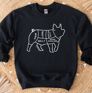 Pork Cuts WHITE INK Crewneck (S-3XL) - Multiple Colors!