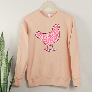 Pink Cheetah Chicken Crewneck (S-3XL) - Multiple Colors!