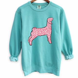 Pink Cheetah Goat Crewneck (S-3XL) - Multiple Colors!