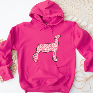 Pink Cheetah Lamb Hoodie (S-3XL) Unisex - Multiple Colors!