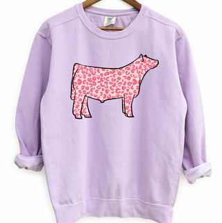 Pink Cheetah Steer Crewneck (S-3XL) - Multiple Colors!