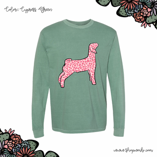 Pink Cheetah Goat LONG SLEEVE T-Shirt (S-3XL) - Multiple Colors!