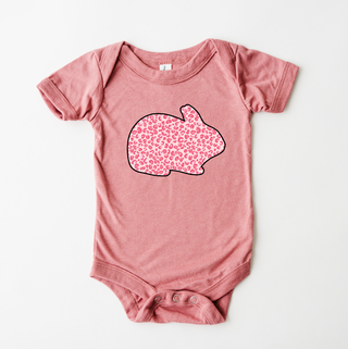 Pink Cheetah Rabbit One Piece/T-Shirt (Newborn - Youth XL) - Multiple Colors!