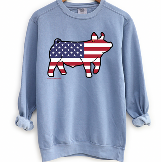 Patriotic Pig Crewneck (S-3XL) - Multiple Colors!