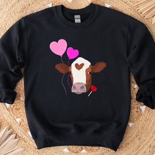 Love Struck Steer Crewneck (S-3XL) - Multiple Colors!