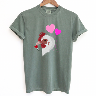 Love Struck Chicken ComfortWash/ComfortColor T-Shirt (S-4XL) - Multiple Colors!