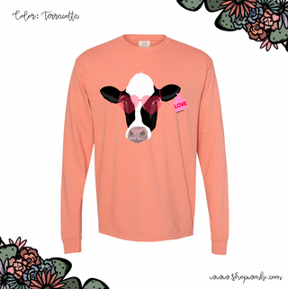 Love Struck Dairy Cow LONG SLEEVE T-Shirt (S-3XL) - Multiple Colors!