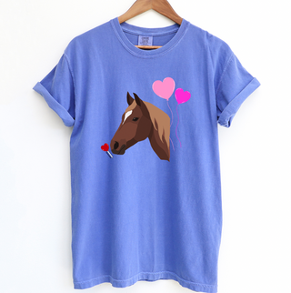 Love Struck Horse ComfortWash/ComfortColor T-Shirt (S-4XL) - Multiple Colors!