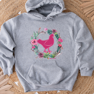 Chicken Cactus Wreath Hoodie (S-3XL) Unisex - Multiple Colors!