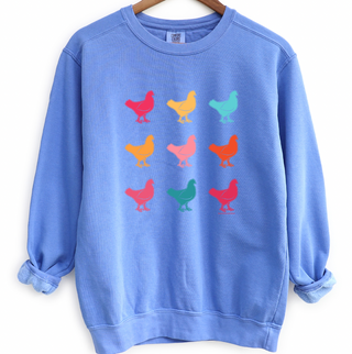 Colorful Bundle Chicken Crewneck (S-3XL) - Multiple Colors!