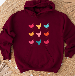 Colorful Chicken Bundle Hoodie (S-3XL) Unisex - Multiple Colors!