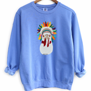 Chicken Headdress Crewneck (S-3XL) - Multiple Colors!