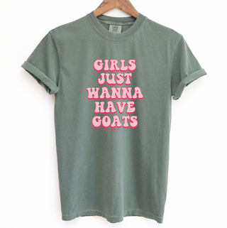 Girls Just Wanna Have Goats ComfortWash/ComfortColor T-Shirt (S-4XL) - Multiple Colors!