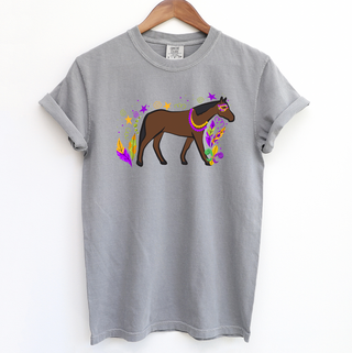 Horse Mardi Gras ComfortWash/ComfortColor T-Shirt (S-4XL) - Multiple Colors!