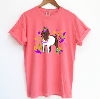 Goat Mardi Gras ComfortWash/ComfortColor T-Shirt (S-4XL) - Multiple Colors!