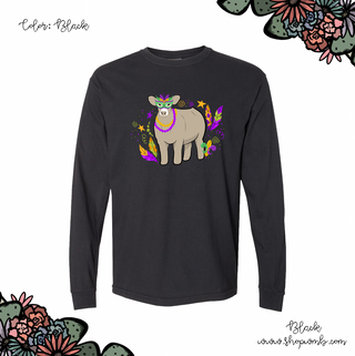 Steer Mardi Gras LONG SLEEVE T-Shirt (S-3XL) - Multiple Colors!