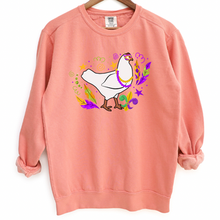 Chicken Mardi Gras Crewneck (S-3XL) - Multiple Colors!