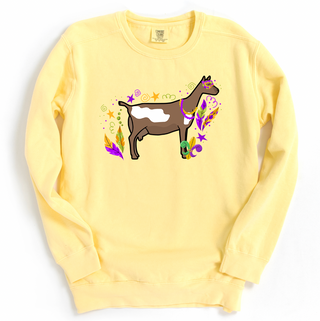 Dairy Goat Mardi Gras Crewneck (S-3XL) - Multiple Colors!